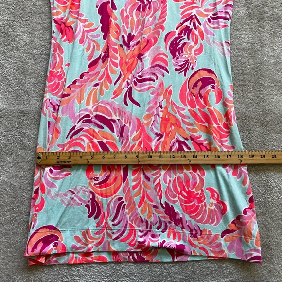 LILLY PULITZER Sophie Dress Poolside Love Birds Blue Pink 17412 UPF 50 Large - Picture 8 of 10